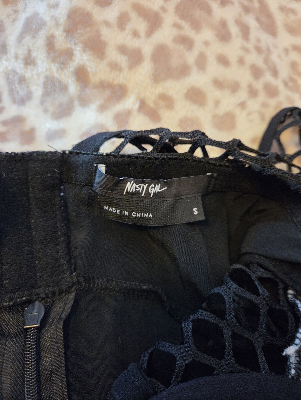 Nasty Gal Black Mesh Bodice Skater Dress - Picture 3 of 3